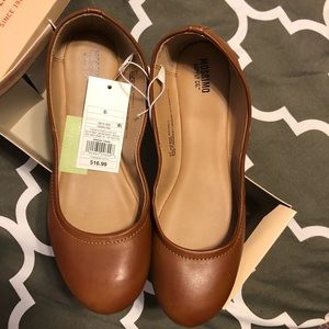 Mossimo brown ballet flats 8 1/2